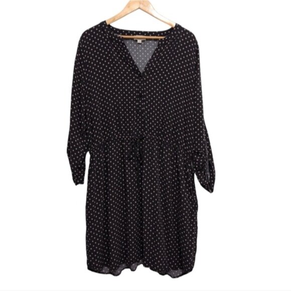 LOFT Outlet Rayon Square Polka Dot Print Casual Dress Size XL - Picture 1 of 11